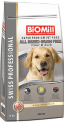 BiOMill Swiss Professional Grain Free Dog Trout & Duck 2x12kg