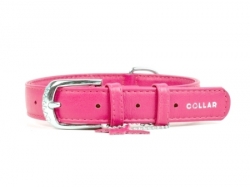 CoLLaR Obojek Leather Glamour Classic Pink 27-36cm/15mm