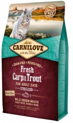 CarniLove Grain Free Cat Adult Sterilised Fresh Carp & Trout 2kg