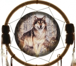 Lapač snů - Vlci v lese 16cm  