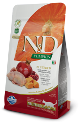 N&D Grain Free Cat Neutered Quail, Pumpkin and Pomegranate 1,5kg