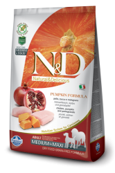 N&D Grain Free Pumpkin Dog Adult Medium & Maxi Breed Chicken & Pomegranate 2,5kg