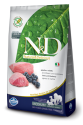 N&D Grain Free Dog Adult Medium Breed Lamb & Blueberry  2,5kg