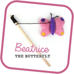 BeCo Family Catnip Wand Beatrice The Butterfly