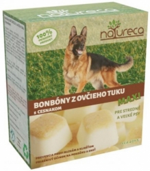 Natureca Maxi Dog Bonbóny z ovčího tuku s česnekem 250g