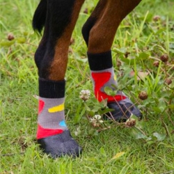 PetSocks Ponožky pro psy Long Grey & Color Spots vel. XXS