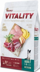 Akinu Vitality Dog Adult Medium Lamb & Chicken  3kg