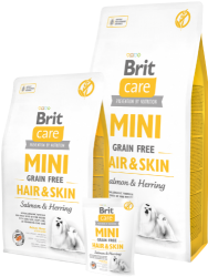 Brit Care Grain Free Dog Mini Adult Hair & Skin 7kg