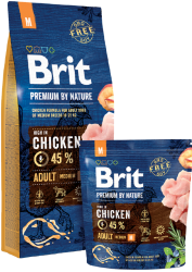 Brit Premium by Nature Dog Adult Medium Breed 15kg