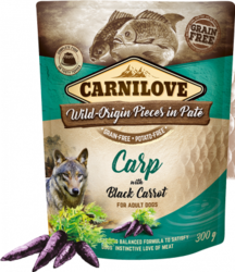 CarniLove Dog Pouch Paté Carp with Black Carrot 300g