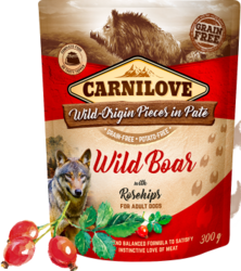 CarniLove Dog Pouch Paté Wild Boar with Rosehips 300g