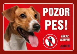 Juko cedulka plastová POZOR PES - Jack Russel Terrier