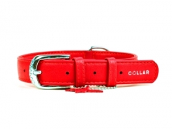CoLLaR Obojek Leather Glamour Classic Red 18-21cm/ 9mm
