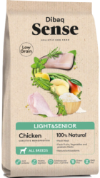 Dibaq Sense Low Grain Dog Light & Senior Chicken 12kg