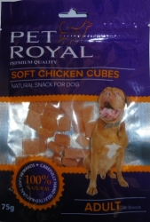 Pet Royal Dog Premium Quality Soft Chicken Cubes 75g