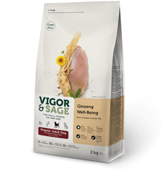 Vigor & Sage Grain Free Dog Ginseng Well-Being Fresh Chicken & Green Tea 8kg 