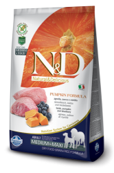 N&D Grain Free Pumpkin Dog Adult Medium & Maxi Breed Lamb & Blueberry  2,5kg