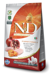 N&D Grain Free Pumpkin Dog Adult Medium & Maxi Breed Chicken & Pomegranate  2,5kg