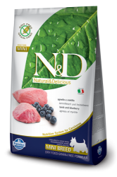 N&D Grain Free Dog Adult Mini Breed Lamb & Blueberry 7kg 