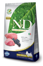 N&D Grain Free Dog Adult Mini Breed Lamb & Blueberry 800g 