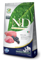 N&D Grain Free Dog Adult Medium Breed Lamb & Blueberry 2,5kg