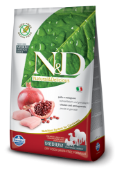 N&D Grain Free Dog Adult Medium Breed Chicken & Pomegranate   800g