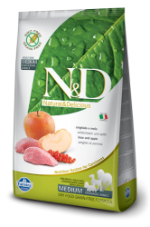 N&D Grain Free Dog Adult Medium Breed Boar & Apple  2,5kg