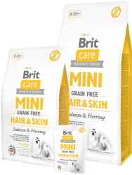 Brit Care Grain Free Dog Mini Adult Hair & Skin  400g