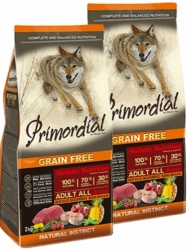 Primordial Grain Free Dog Adult Buffalo & Mackerel 2x12kg