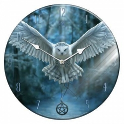 Hodiny nástěnné Anne Stokes Snow Owl 34cm