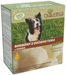 Natureca Maxi Dog Bonbóny z ovčího tuku s lososem 250g