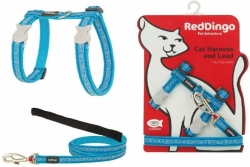 RED DINGO Postroj pro kočky Daisy Chain Turquoise