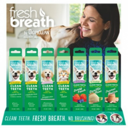 TropiClean Fresh Breath Clean Teath Oral Care Gel Display 21ks
