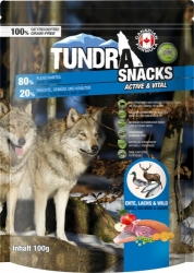 Tundra Dog Snacks Active & Vital Duck Salmon & Game 100g