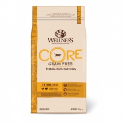 Wellness CORE Grain Free Cat Sterilised Chicken with Turkey Recipe 1,75kg